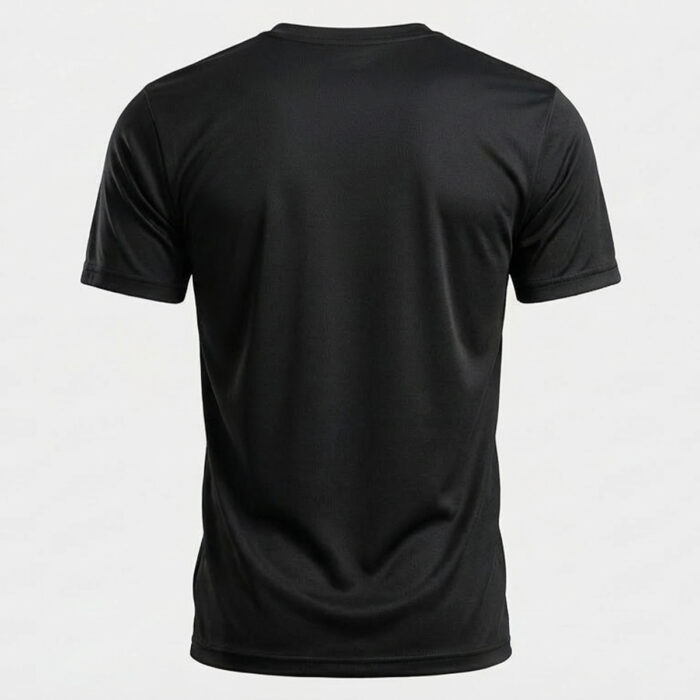 Jet Black Men’s Crew Neck T Shirt - Image 2