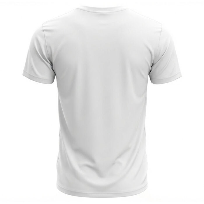 White Men’s Crew Neck T Shirt - Image 2