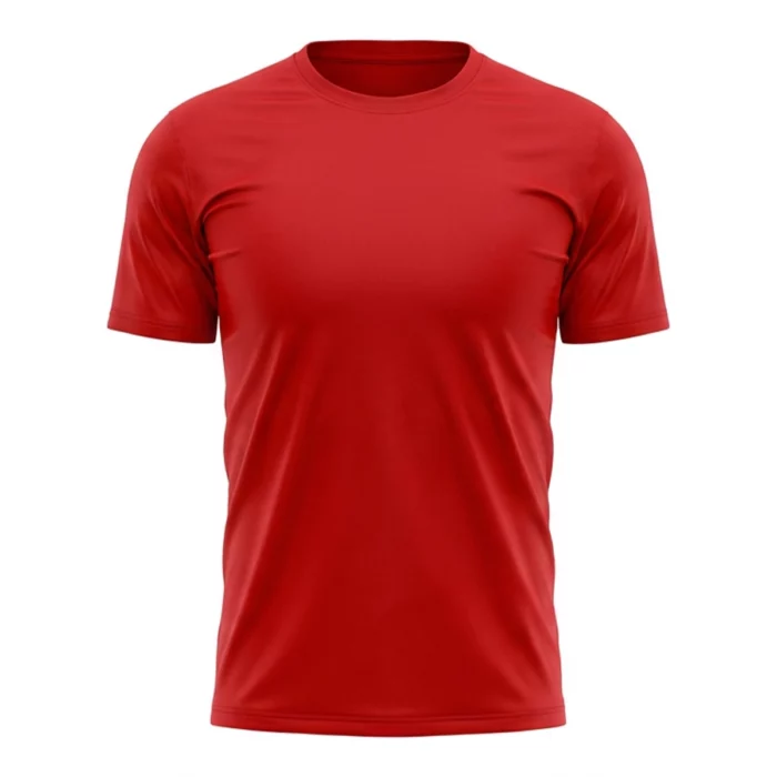 Red Colour Men’s Crew Neck T Shirt - Image 1