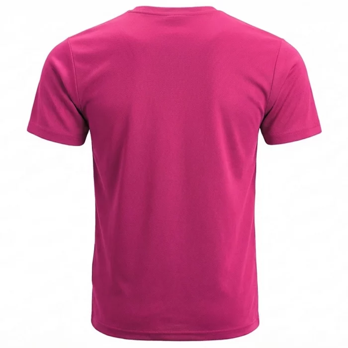 Magenta Pink Men’s Crew Neck T Shirt - Image 2
