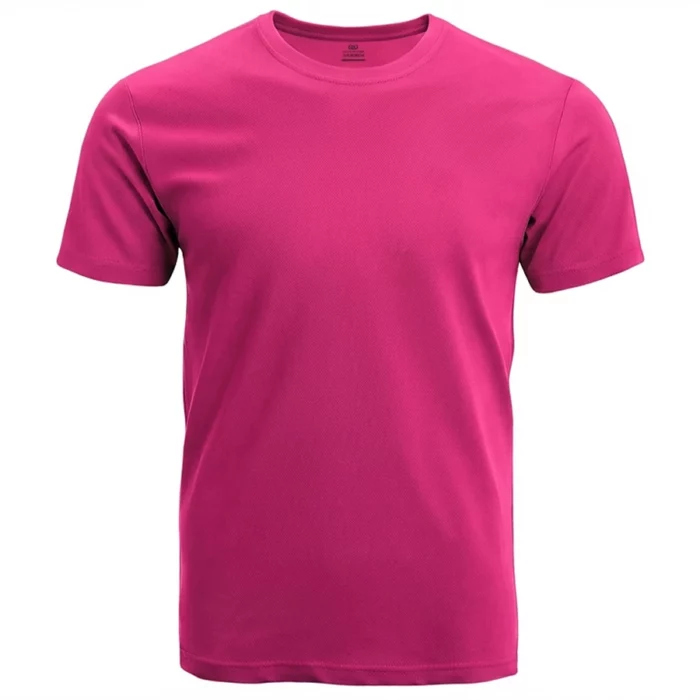 Magenta Pink Men’s Crew Neck T Shirt - Image 1