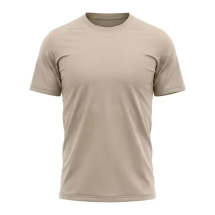 Beige Men’s Crew Neck T Shirt
