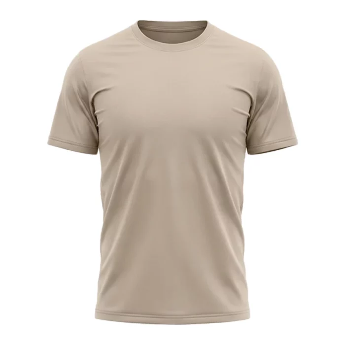 Beige Men’s Crew Neck T Shirt - Image 1