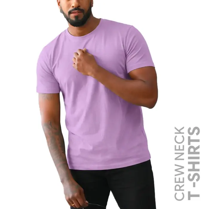 Purple Men’s Crew Neck T Shirt - Image 1