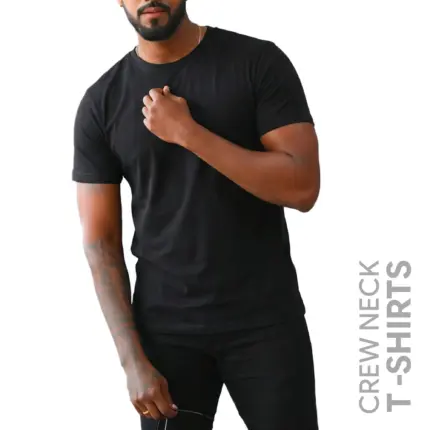 Jet Black Men’s Crew Neck T Shirt