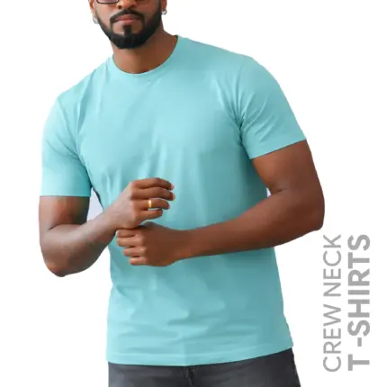 Sky Blue Men’s Crew Neck T Shirt