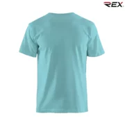 Sky Blue Men’s Crew Neck T Shirt - Image 4