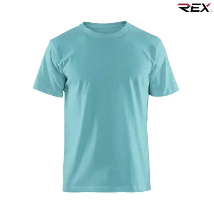 Sky Blue Men’s Crew Neck T Shirt - Image 3