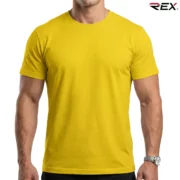 Lemon Yellow Men’s Crew Neck T Shirt - Image 2