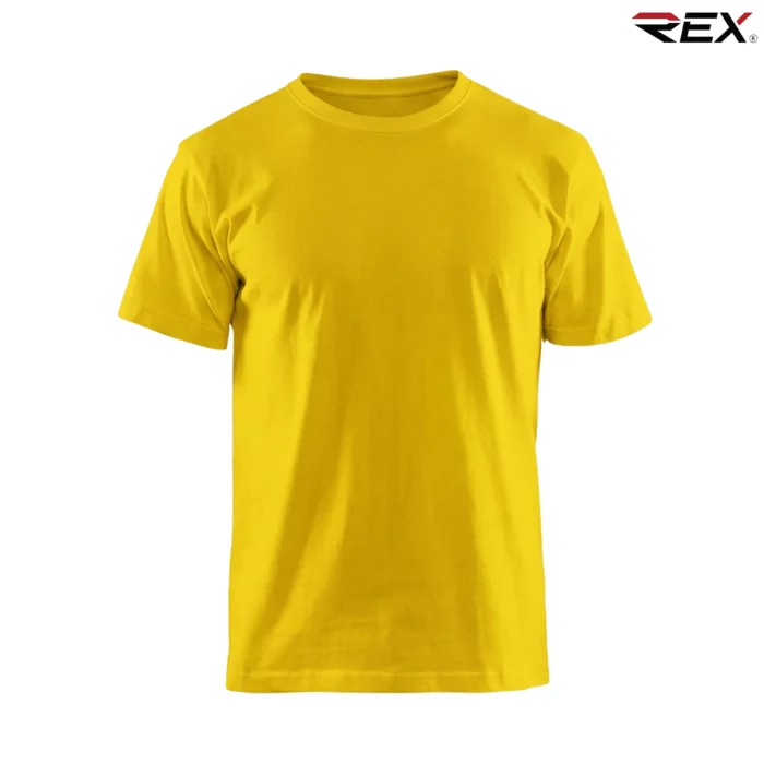 Lemon Yellow Men’s Crew Neck T Shirt - Image 3