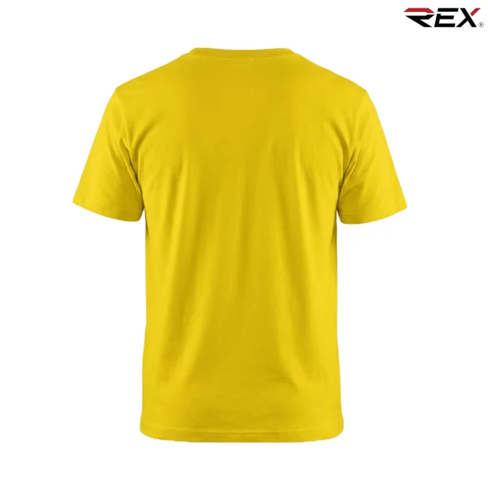 Lemon Yellow Men’s Crew Neck T Shirt - Image 4