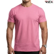 Light Pink Men’s Crew Neck T Shirt - Image 2
