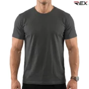 Dark Grey Men’s Crew Neck T Shirt - Image 2