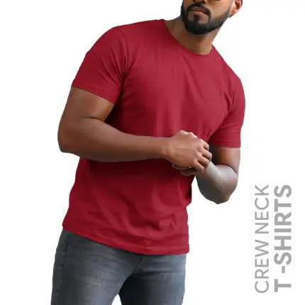 Cherry Red Men’s Crew Neck T Shirt