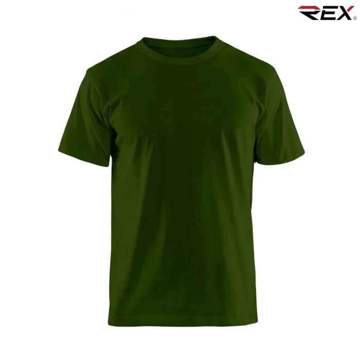 Army Green Men’s Crew Neck T Shirt - Image 3