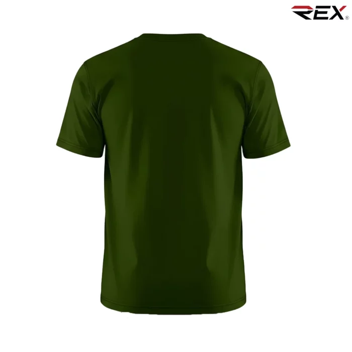 Army Green Men’s Crew Neck T Shirt - Image 4