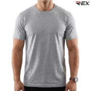Light Grey Men’s Crew Neck T Shirt - Image 2