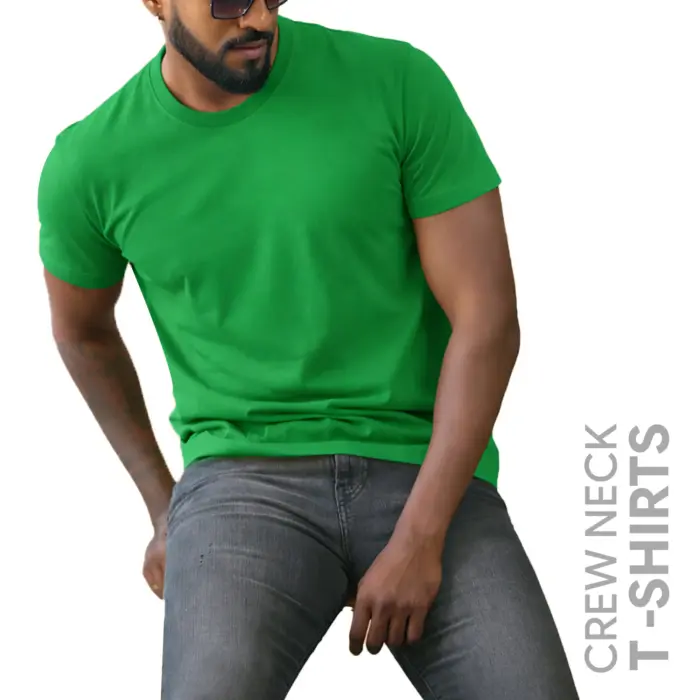 Natural Green Men’s Crew Neck T Shirt - Image 1