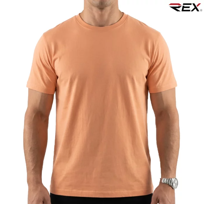 Peach Men’s Crew Neck T Shirt - Image 2