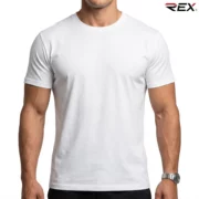 Premium White Men’s Crew Neck T Shirt - Image 2
