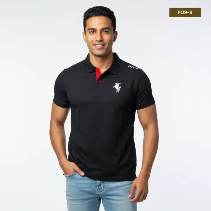 Firefly_Gemini Flash_Ultra-realistic studio fashion photoshoot of a Sri Lankan male model, athletic build, 699993 Gents Premium Polo Tshirt - Image 1